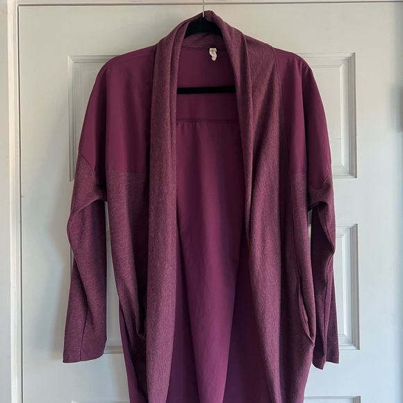 Women's Plum Open Front Cardigan - Picture 1 of 3